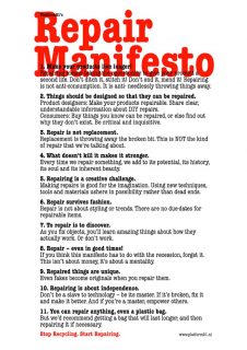 Platform21 Repair Manifesto